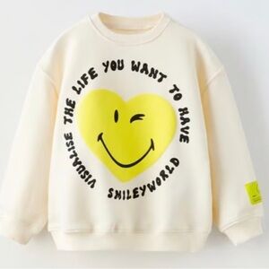 Zara girls smiley world Sweatshirt in 5T